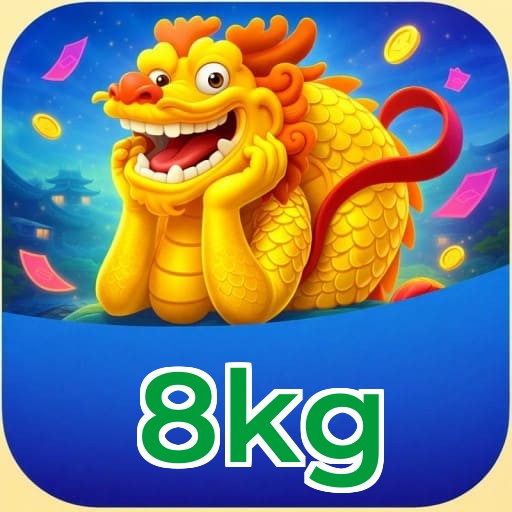 Interface do aplicativo 8kg mostrando jogos disponíveis no iOS e Android